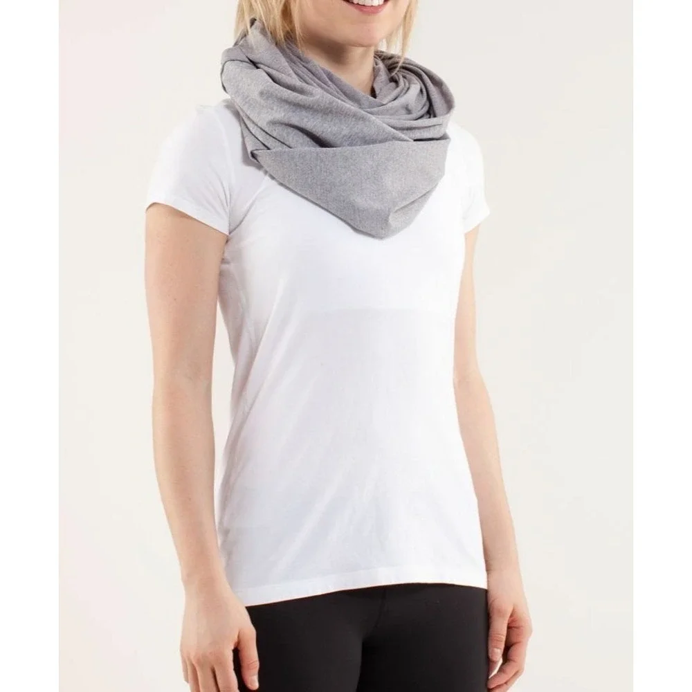 Lululemon Vinyasa Scarf One Size Snap Button Wrap Yoga Shawl Nursing Minimalist